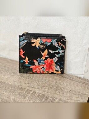 Rare Vintage Lodis Floral Bi-Fold Card Wallet